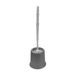 Amig - Ronde toiletborstelhouder - Ø13 x 40 cm - Nylon en PVC - Grijs en wit