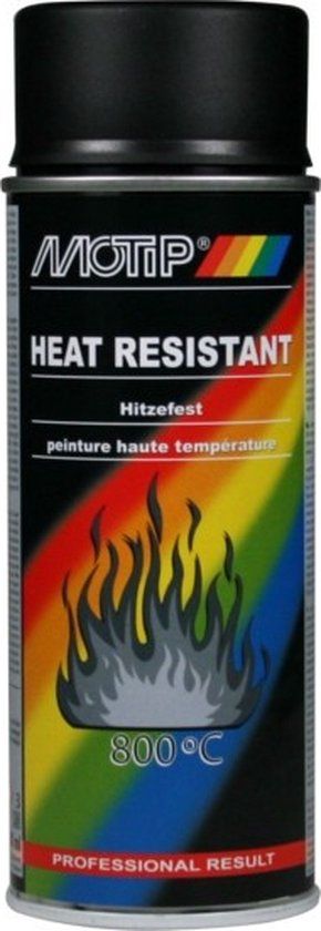 Motip Hittebestendige Lak - Zwart - 400 ml
