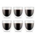 Bodum 4558-10-12 Pavina 6-delige glazenset (dubbelwandig, geïsoleerd, 0,25 liter) transparant
