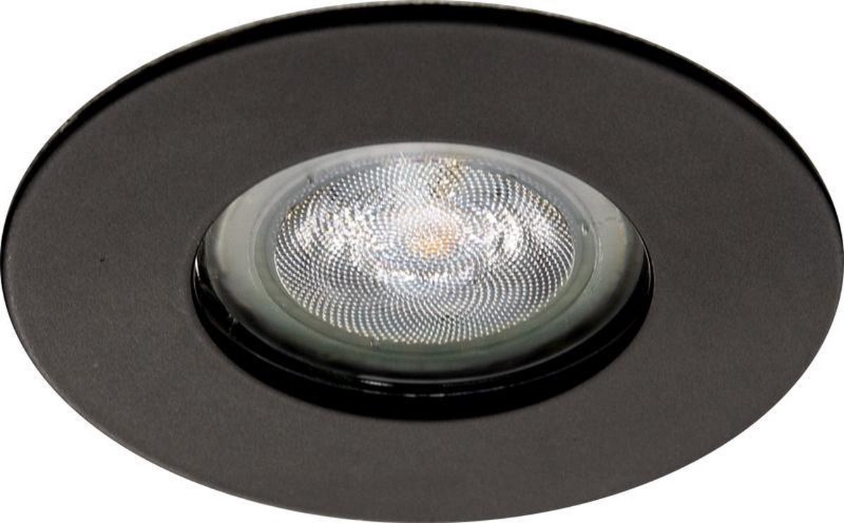 Philips IP65 LED Inbouwspot | Merve - Rond Zwart - Warm Wit- Niet Dimbaar 2.7W-