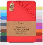 NatureMark Microvezel hoeslaken 120x200cm Rood