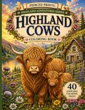Highland Cow Coloring Book: 40 Cozy Countryside Adventures