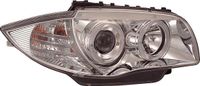 Set AutoStyle Set Koplampen passend voor BMW 1-Serie E81/E87 2004-2011 - Chroom - incl. Angel-Eyes