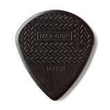 471R3S Jim Dunlop Max Grip Jazz III Stiffo Nylon Plectrums - Zwart Stiffo - 1.38 mm - 24 Stuks