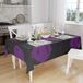 Bonamaison Tafelkleed, Anti-Mold, Sneldrogend, Waterdicht, 100% Polyester Tafellaken, Paars, zwart, 140 x 160 Cm