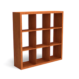 Merkloos Egura cortenstaal houtopslag onderverdeling 9 vakken 1500x385x1500 mm Geroba