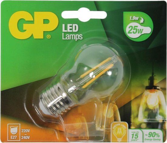 GP Lighting LED Mini Globe Filament - 2W E27 - Warm White