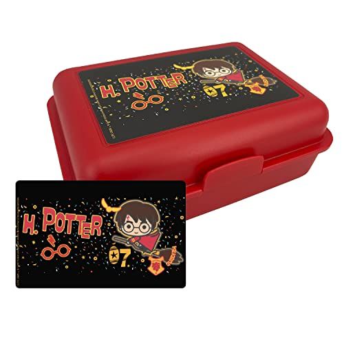 United Labels Harry Potter - Quidditch broodtrommel lunchbox boterbroodtrommel met scheidingswand rood