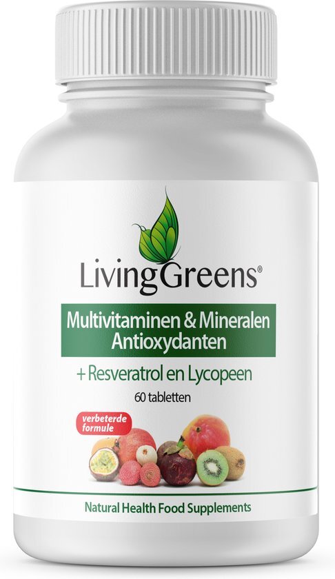 Livinggreens Multi vitaminen & mineralen antioxidant 60TB