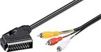 Goobay 50364 video kabel adapter 2 meter SCART (21-pin) 3 x RCA Zwart
