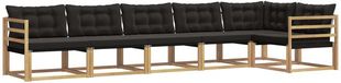 vidaXL Ensemble de canapé d'extérieur 6 pièces blanc et noir