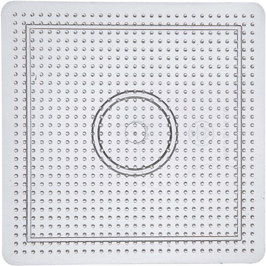 Creativ company Nabbi Onderplaat Vierkant Groot 14,5x14,5 cm Transparant
