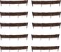 Bordure en saule 10 pièces 120x20 cm bordure de jardin naturelle saule tressé