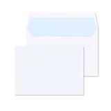 RAYLU PAPER - Witte enveloppen van papier met kleefband voor het verzenden van documenten en brieven, licht verzegeld, 90 g/m² dikte (C5, 500 stuks)