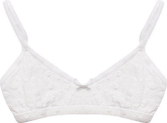 Claesen's Meisjes BH Top - Embroidery Wit