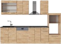 Vicco Fame-Line Complete keukeneenheid – 300 cm met hoge kast, zonder werkblad Krachtige eik goud