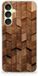 B2Ctelecom Bumper Hoesje voor Samsung Galaxy A35 Wooden Cubes