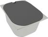 Évier en inox avec couvercle - Anthracite. Convient pour camping, dimensions 325x265x100 mm, convient pour camping-cars