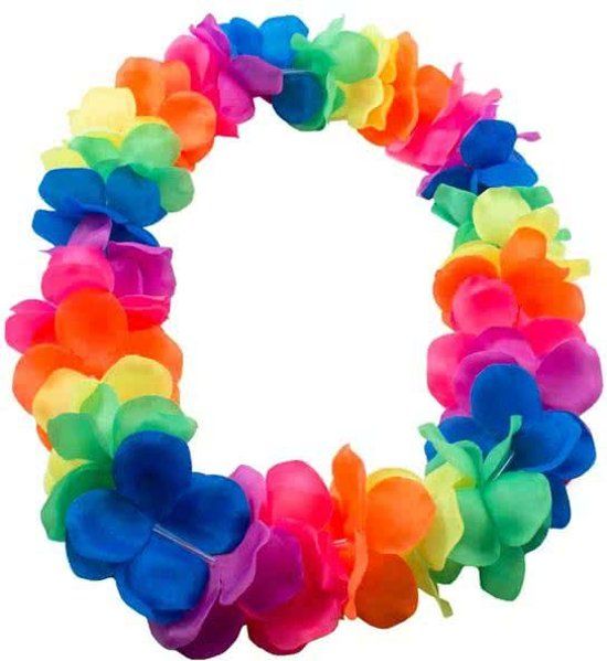 Folat Hawaii Krans Regenboog 95cm