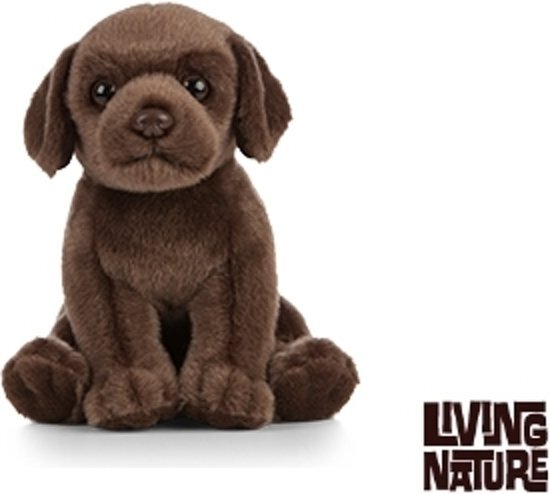 Living Nature Knuffel Hond Labrador Chocolade bruin