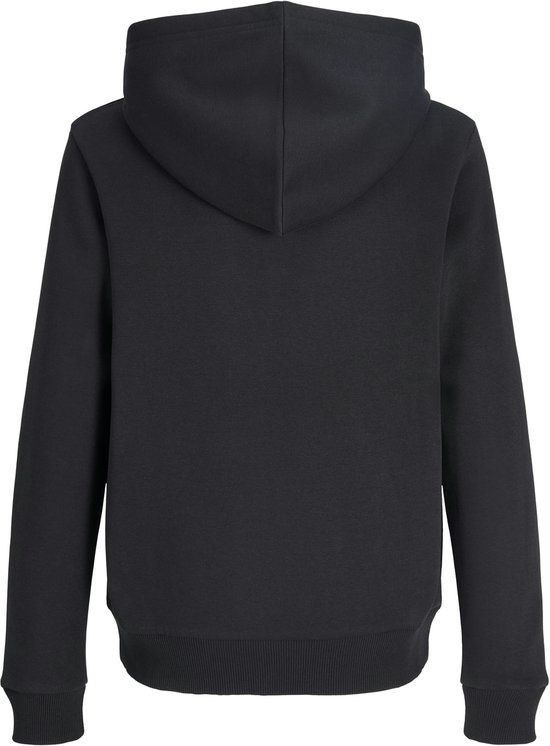 JJ REBEL JUNIOR JACK&JONES JREBCREST SWEAT HOOD JNR Jongens Sweater Zwart Polyester Katoen Maat 176