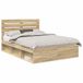 vidaXL Bedframe Sonoma Eik 150 x 200 cm Massief grenenhout