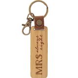 GRUSS & CO Sleutelhanger van hout met motief "Mrs"