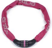 Xolid Fietsslot - kettingslot met cijferslot - 90 cm - fuchsia roze - fiets - 5-cijfers combinatieslot