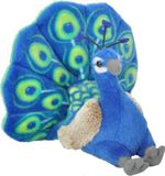 Wild Republic Knuffel Pauw Junior 20 Cm Pluche Blauw/groen