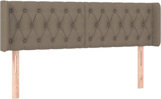 VidaXL Hoofdbord Taupe 163x16x78/88 cm Stof