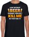 Bellatio Decorations Shoppartners Bv A day Without Beer drank fun t-shirt zwart voor heren - bier drink shirt kleding L