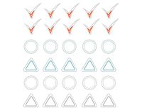 Dailylike Sticker papier Vignetten Point Line 01 op vellen diameter 8,5 mm 4 vellen