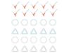 Dailylike Sticker papier Vignetten Point Line 01 op vellen diameter 8,5 mm 4 vellen