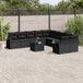 Maison Exclusive - Ensemble de jardin, 11 pièces, avec coussins, noir, en polyrotin