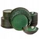 YEZEY Tableware for 12 people, modern green, 36-piece, dishwasher-safe