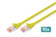 Digitus Professional Câble réseau - 1 m - Jaune - 10 pièces
