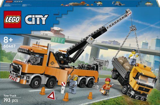 LEGO 60467 City - Zware sleepwagen met kraan Bouwset