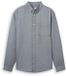 Tom Tailor Overhemd met normale pasvorm en borstzak - Maat XXXL - navy chambray