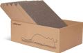 Merkloos / Sans marque Wan GmbH 5-Piece Cardboard Cat Scratching Post with Box - Reversible Scratch Pad for Kittens - Wavy Scratching Post Bed