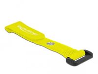 Delock Haak-en-lus kabelbind met lus en bevestiging Eyelet L 150 x W 20 mm gele 5 stuks