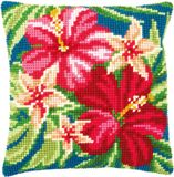 Vervaco Kruissteekkussen kit Bloemen botanical 40 x 40 cm
