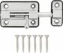 AMIG schuifslot/plaatgrendel - zamak - 3.5cm - verchroomd - incl schroeven - deur - raam