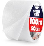 KADAX Bubble bubbelfolie rol 100m 50cm breed Bubble Knalfolie, blisterfolie transparant 1 rol, noppenfolie 50/100