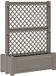 vidaXL Grote plantenbak met trellis Grijs 99,5 x 43 x 133,5 cm PP
