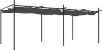 vidaXL Pergola met uitschuifbaar dak 589x292x230 antracietkleurig