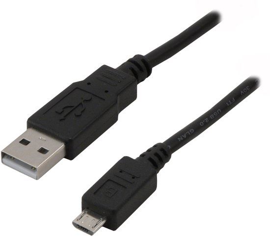 MCL USB-kabel USB 2.0 USB A Micro-USB B Zwart 1 m