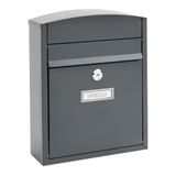 ARREGUI Compact E5735 Buitenbrievenbus van staal, maat S (Din A5 post), kleine wandbrievenbus, enkele brievenbus, regenafstotend, eenvoudige montage, antraciet