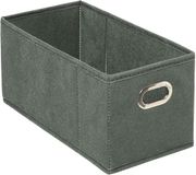 5Five Opbergmand/kastmand - grijsgroen - linnen - 7 liter - 31 x 15 x 15 cm