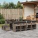 Prolenta Maison Exclusive Tuinset voor buiten, 13-delig, met kussens, grijs, van polyrotan