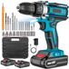 Perceuse et visseuse sans fil - 21 V - Alimenté par batterie - 2 batteries - Batterie lithium-ion - Appareil portatif